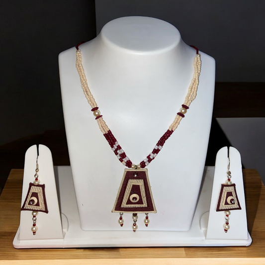 Handcrafted Jute Necklace Set for Women - Multicolor