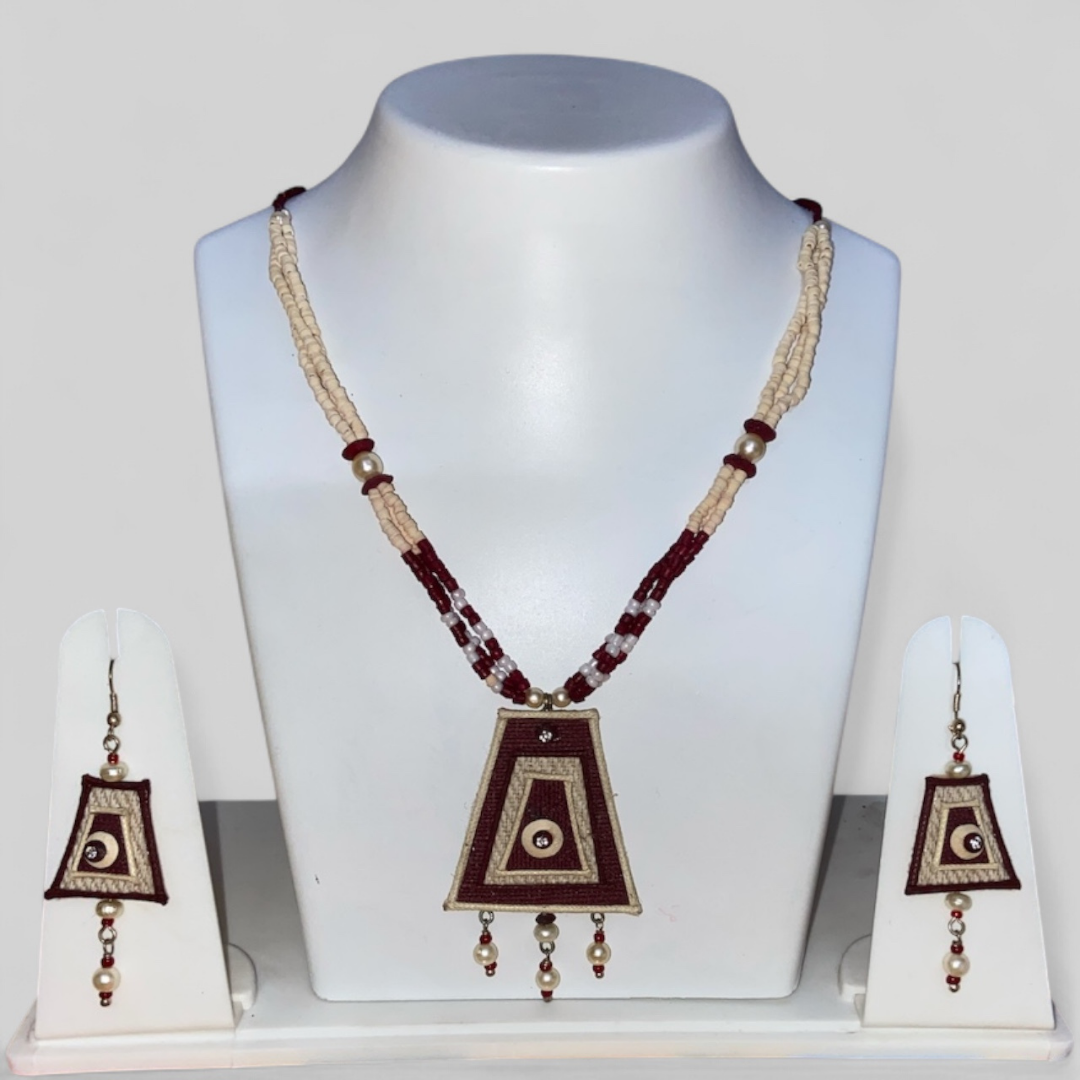 Handcrafted Jute Necklace Set for Women - Multicolor