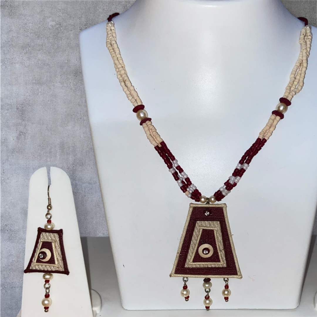 Handcrafted Jute Necklace Set for Women - Multicolor