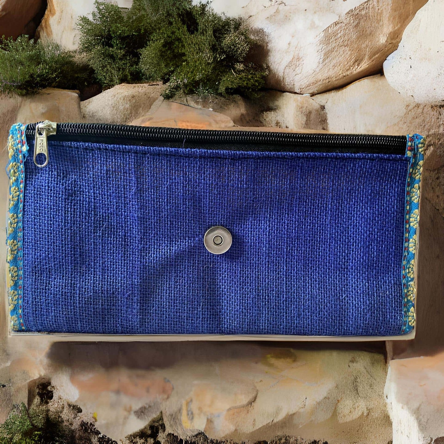 Johar Craft Jute Hand Purse - Embroidered Hand Purse - Women Hand Clutch