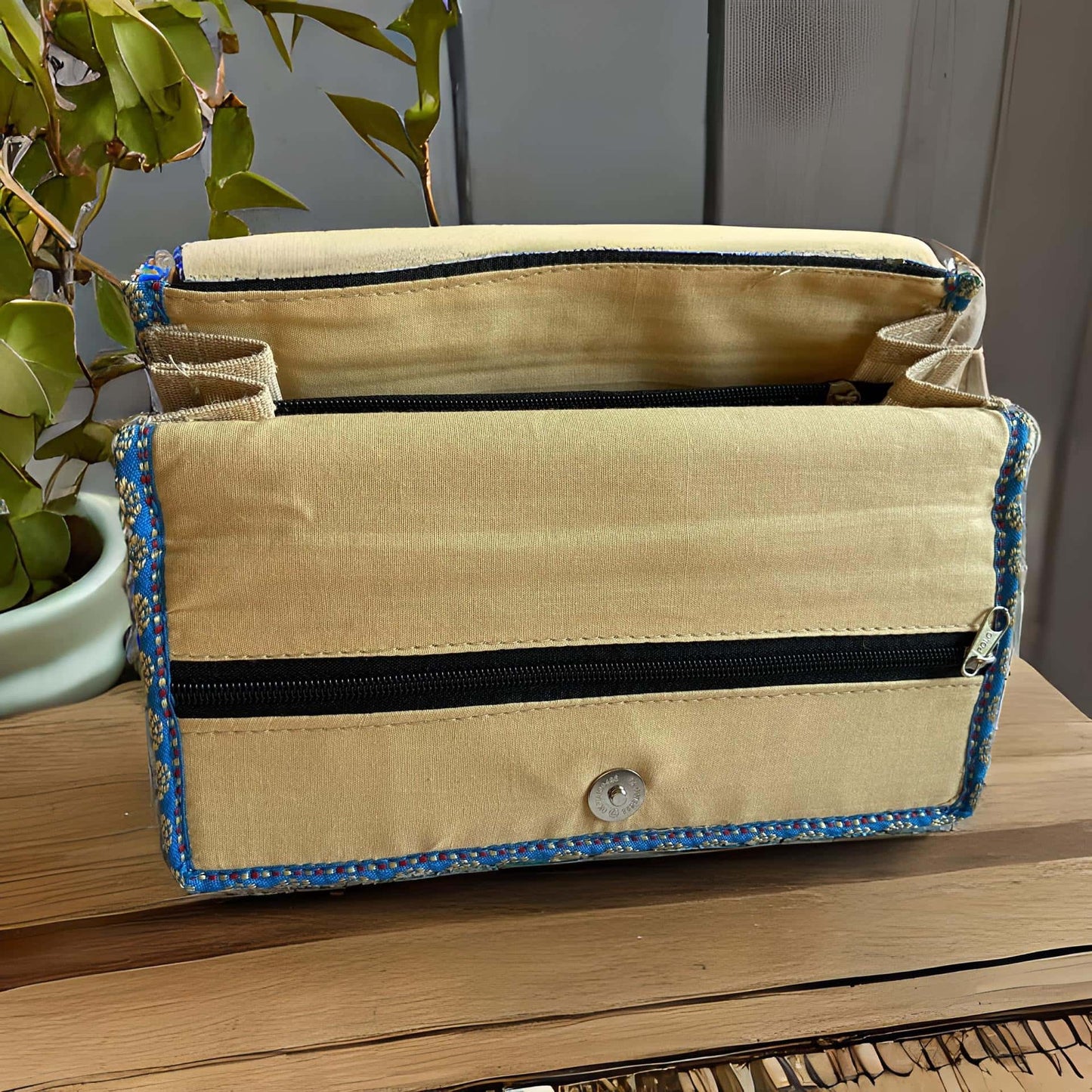 Johar Craft Jute Hand Purse - Embroidered Hand Purse - Women Hand Clutch