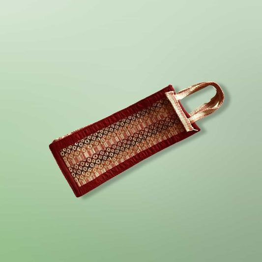 Jute Water Bottle Bag - Bottle Carry Bag - Water Bottle Pouch With Handle - Wine Gift Bag