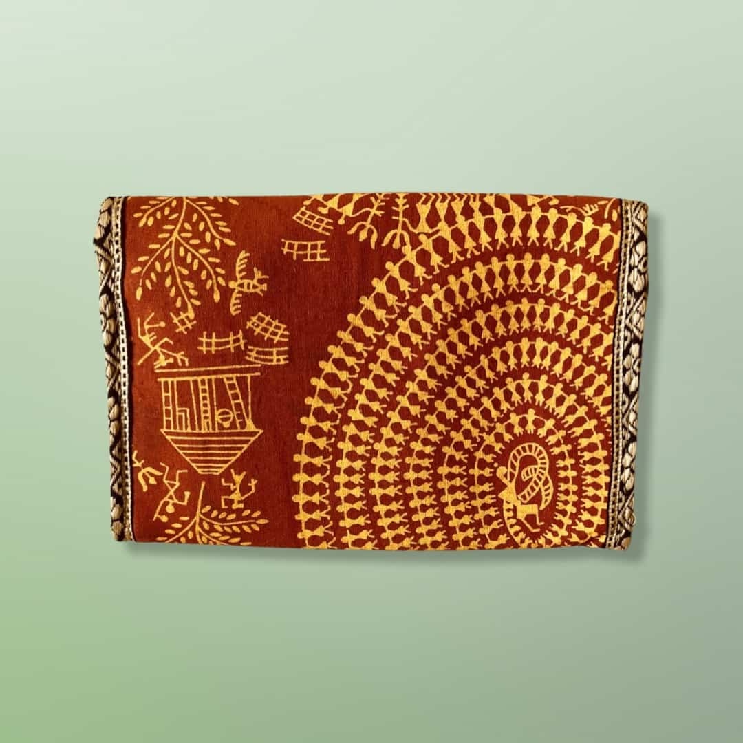 Johar Craft Jute Hand Purse - Handprinted Hand Purse - Women Hand Purse