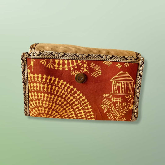 Johar Craft Jute Hand Purse - Handprinted Hand Purse - Women Hand Purse