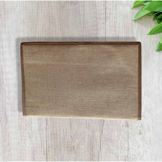 Jute File Folder - Documents File Folder - Conference File Folder - Zipper File Folder