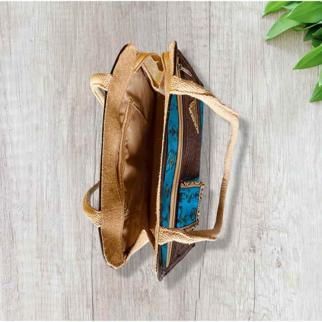 Handprinted Handbag - Women Handbag - Shopping Handbag - Shoulder Bag