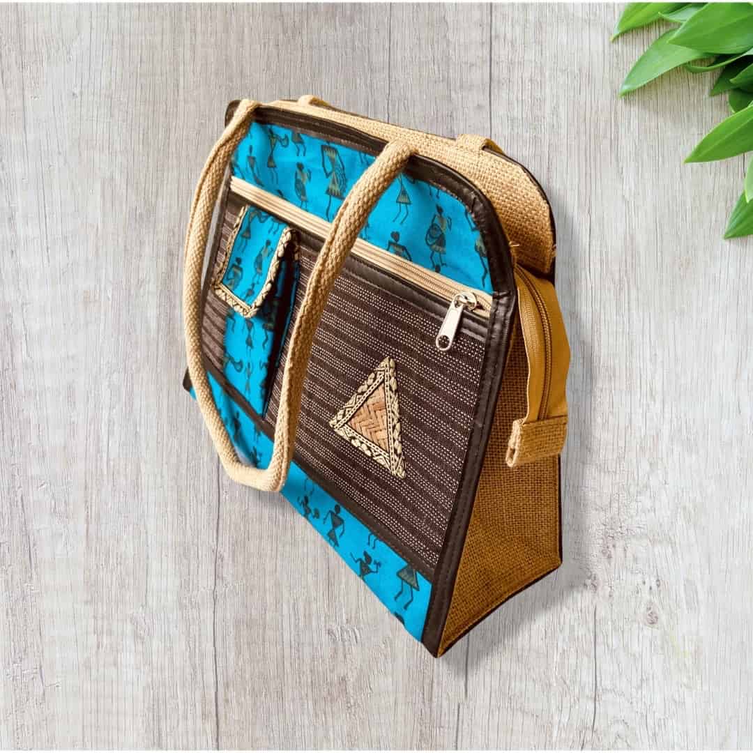 Handprinted Handbag - Women Handbag - Shopping Handbag - Shoulder Bag