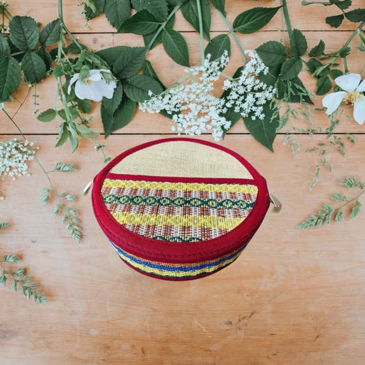 Johar Craft Round Jute Sling Bag - Travel Hand Bag - Women Sling Bag