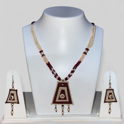 Handcrafted Jute Necklace Set for Women - Multicolor