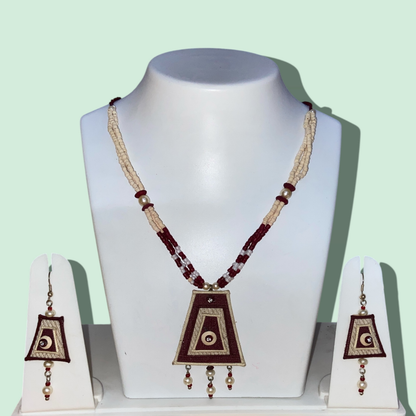 Handcrafted Jute Necklace Set for Women - Multicolor
