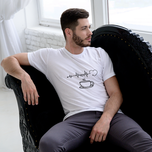 Men's White Round Neck "Chai Lover" T-Shirt