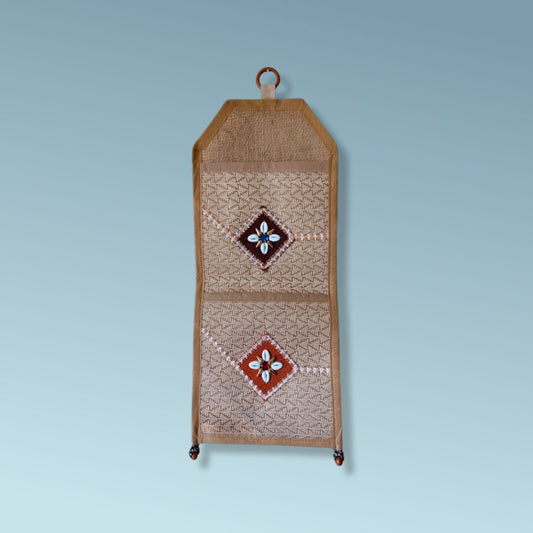 Wall Hanging Pocket Organizer - Letter Holder - Storage Organizer - Multicolor (2 Pockets)
