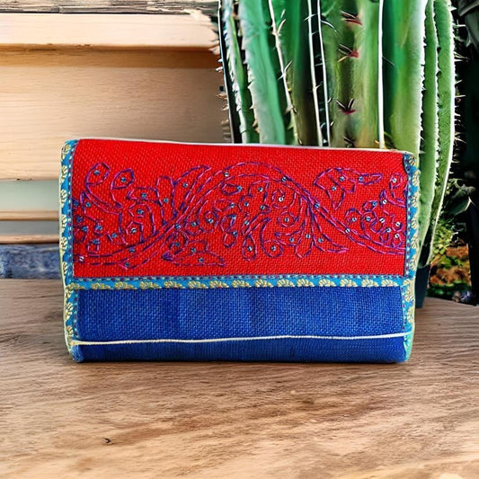 Johar Craft Jute Hand Purse - Embroidered Hand Purse - Women Hand Clutch