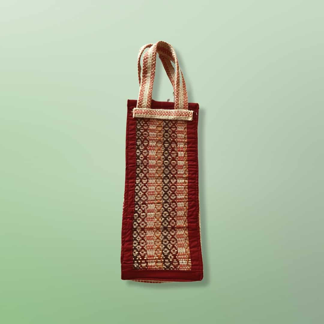 Jute Water Bottle Bag - Bottle Carry Bag - Water Bottle Pouch With Handle - Wine Gift Bag