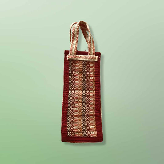 Jute Water Bottle Bag - Bottle Carry Bag - Water Bottle Pouch With Handle - Wine Gift Bag