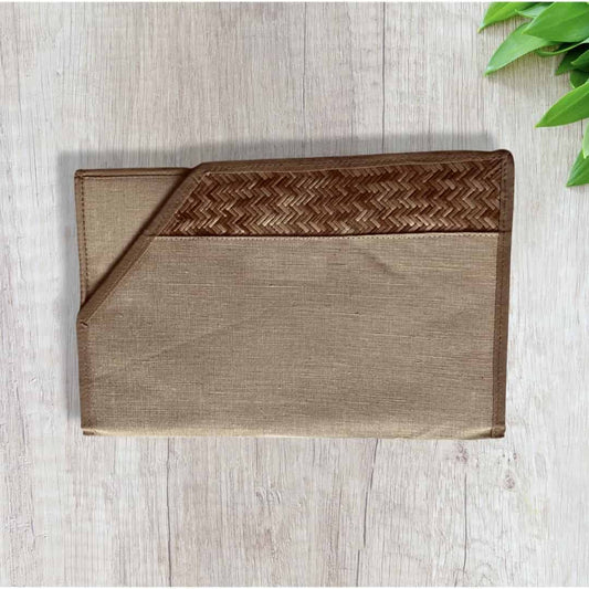 Jute File Folder - Documents File Folder - Conference File Folder - Zipper File Folder