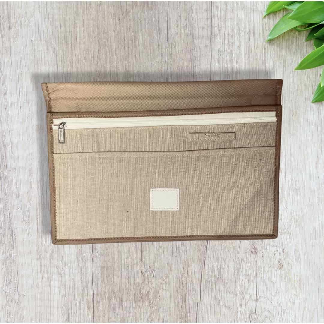 Jute File Folder - Documents File Folder - Conference File Folder - Zipper File Folder